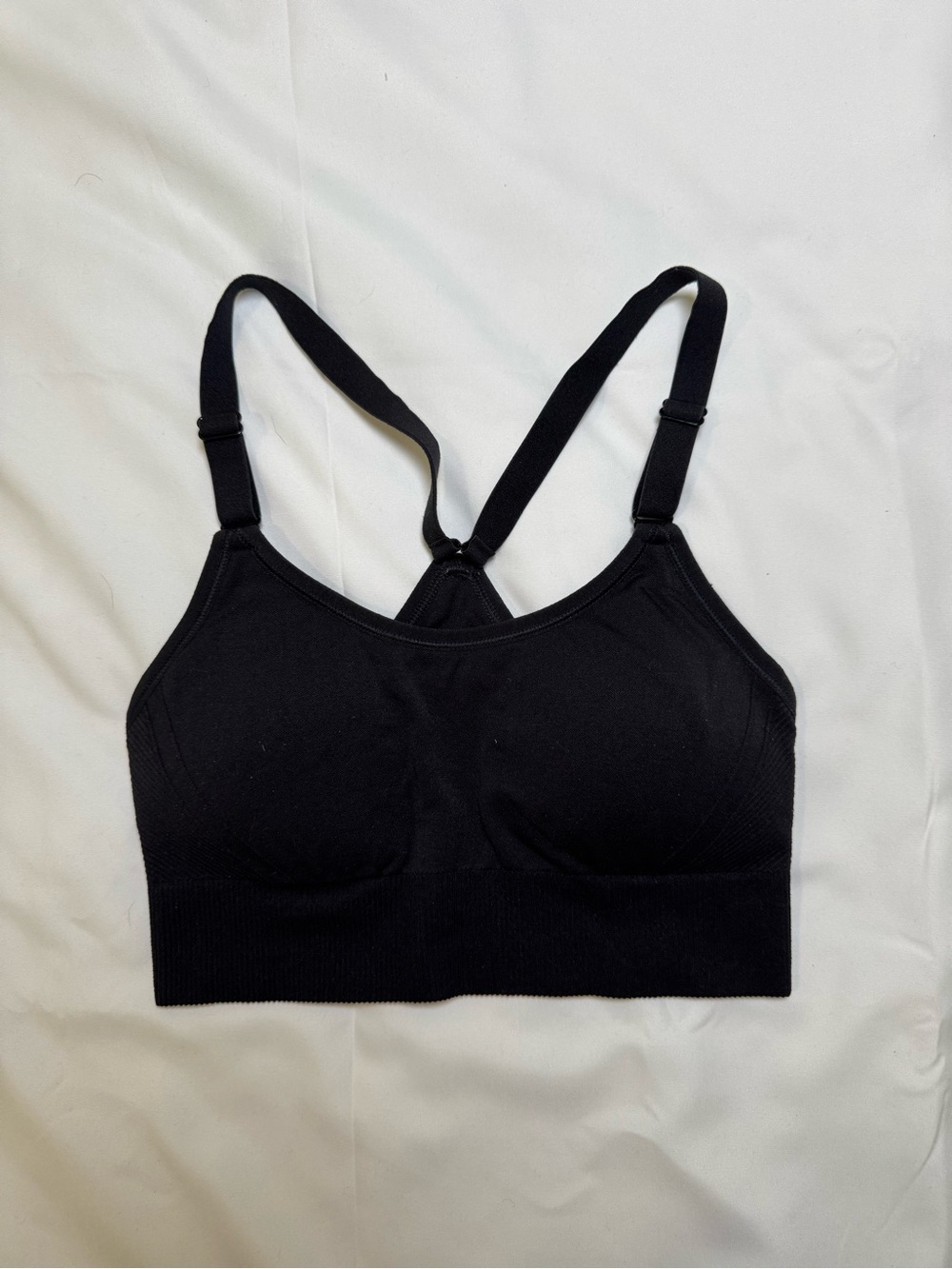 all in motion Black Seamless Wireless Padded Sports Bra with Adjustable Straps